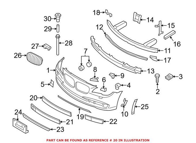 BMW Grille - Front Lower Center 51117295273